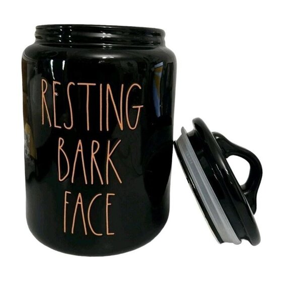 Rae Dunn Haunted Halloween Canister Resting Bark FACE - Picture 1 of 2